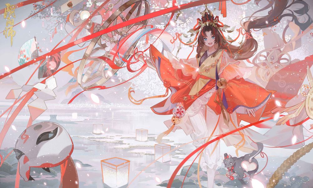 阴阳师纺愿缘结神概念片公开-樱花妖新皮肤7月26日同步上线