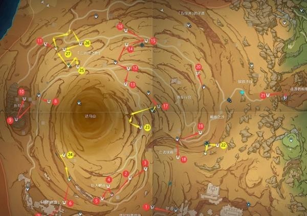 原神千壑沙地仙灵在哪 原神千壑沙地仙灵位置图