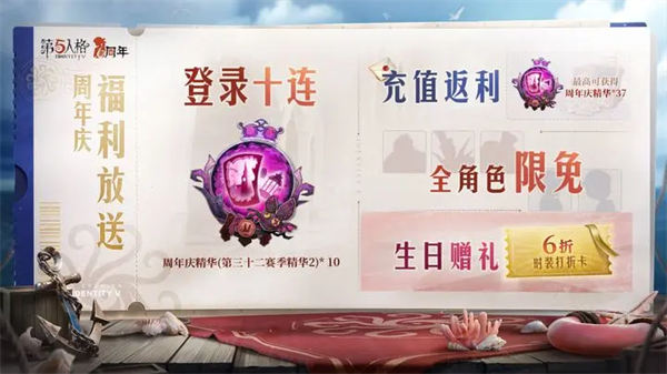 第五人格六周年福利有哪些 第五人格六周年福利活动介绍